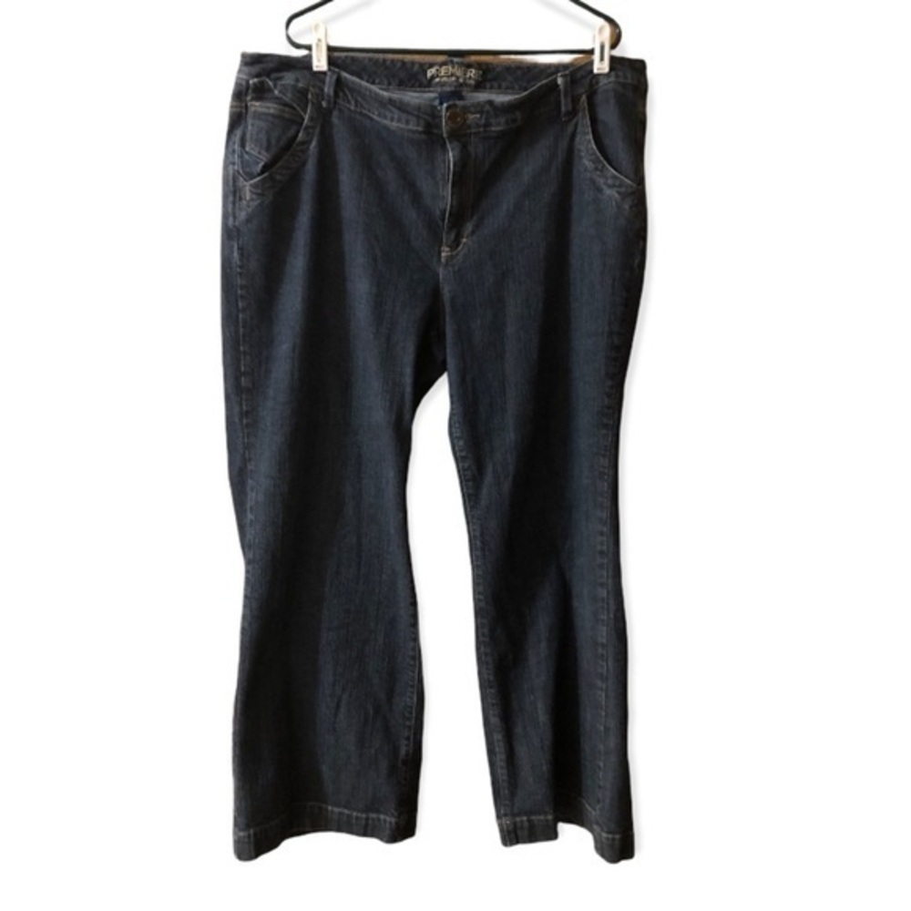 Premiere Avenue Jeans Women’s Size 24 Blue Flap Pockets Baggy